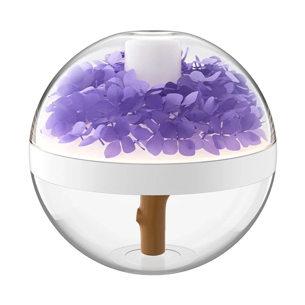 270ML Air Humidifier USB Rechargeable 800Mah Home Hydration Humidifier Colour LED Light Mist Maker Flower Humidificador